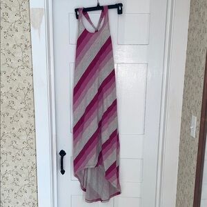 Old Navy Pink and Gray Halter Dress